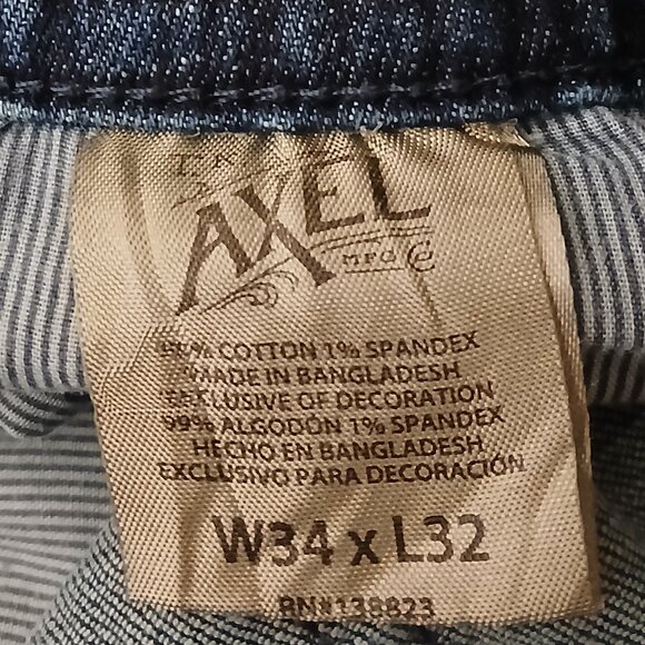 TK AXEL Jeans Mens 34X32 Slim Boot Cut Blue Denim Stretch - Picture 8 of 9